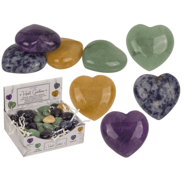 Edelstein, Herz, 2,5 cm,