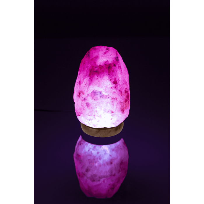 LED-Salzkristall-Lampe, farbwechselnd,