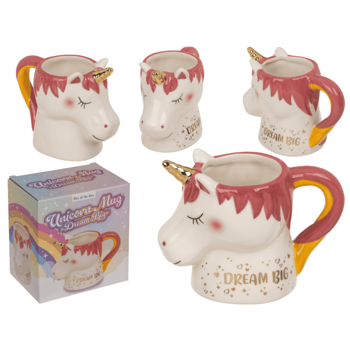 Becher, Einhorn, Dream Big, 15 x 11 cm,