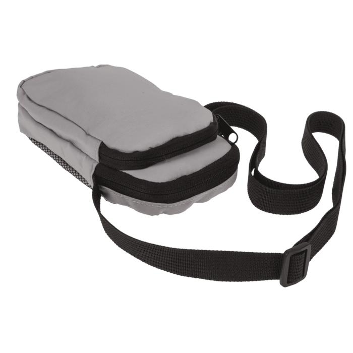 Schultertasche, mit 2 Hauptfächern + Netzfach,