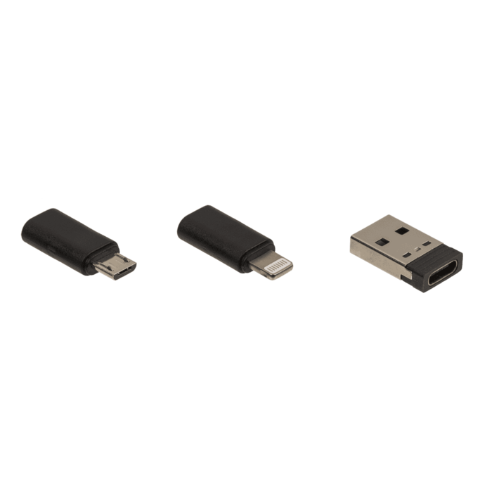 Kabel-Reise-Set, Adapter: USB C auf USB, Lightning