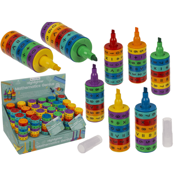 Textmarker, Mathematik-Genie, 10,5 x 3 cm,