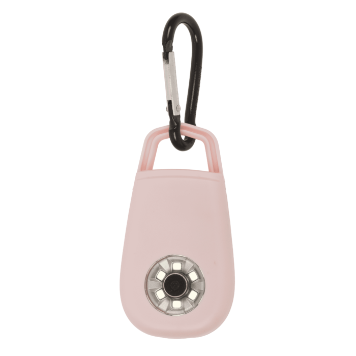 Taschenalarm mit LED & Karabinerhaken,