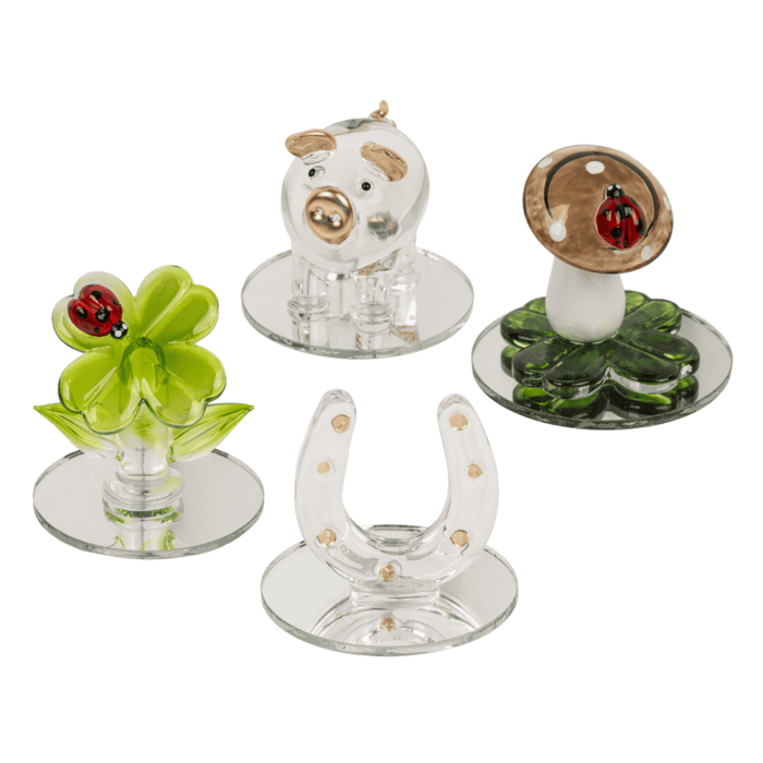Glas-Glückssymbole, 4,5  cm,