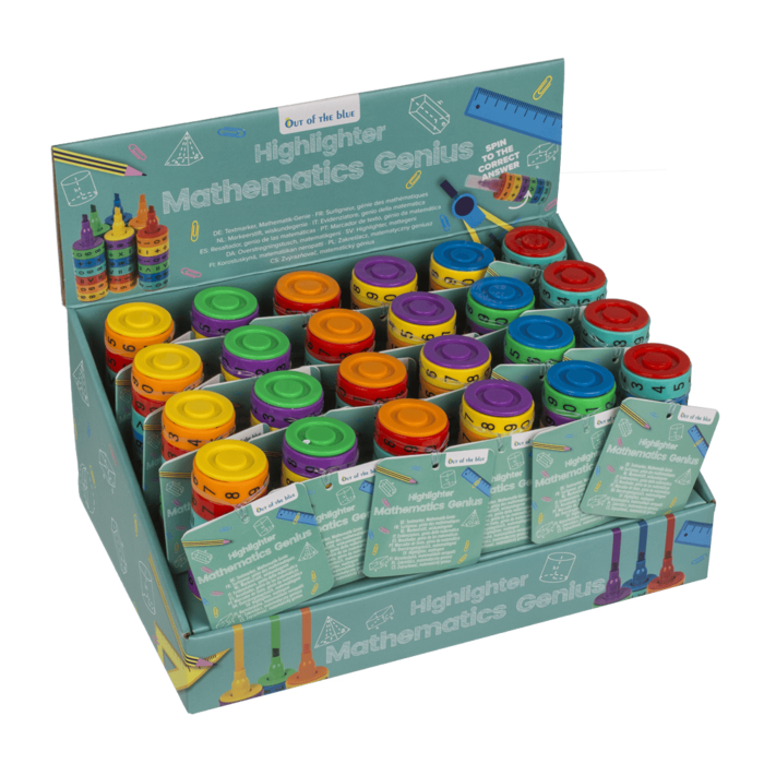 Textmarker, Mathematik-Genie, 10,5 x 3 cm,
