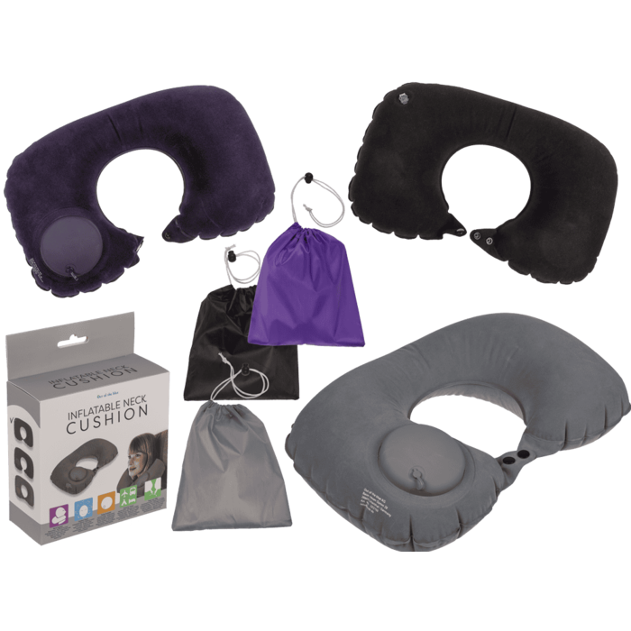 Aufblasbares Nackenkissen, mit Pumpe,
