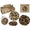 Runder Handwärmer, Leopard, mit Plüschüberzug,