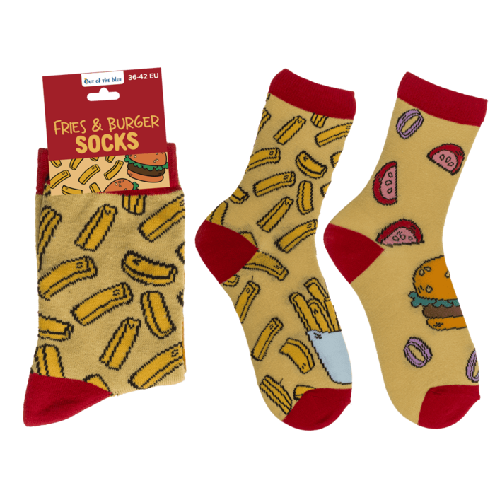 Socken, Pommes & Burger, Größe 36-42,