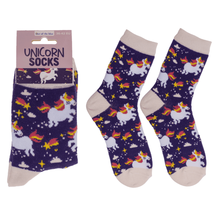 Socken, Einhorn, Größe 36-42,