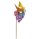 Bunte Windmühle mit weißen Punkten, ca. 9 cm,