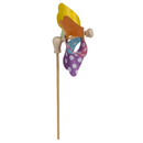 Bunte Windmühle mit weißen Punkten, ca. 9 cm,