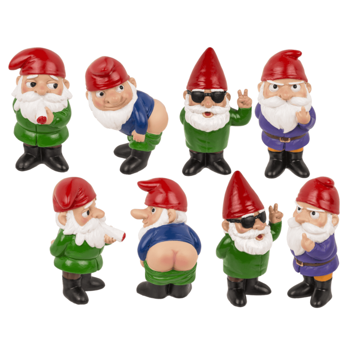 Unanständige Zwerge aus Polyresin, 4,5 x 7 cm,