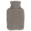 Wärmflasche mit Stricküberzug, Zopfmuster,