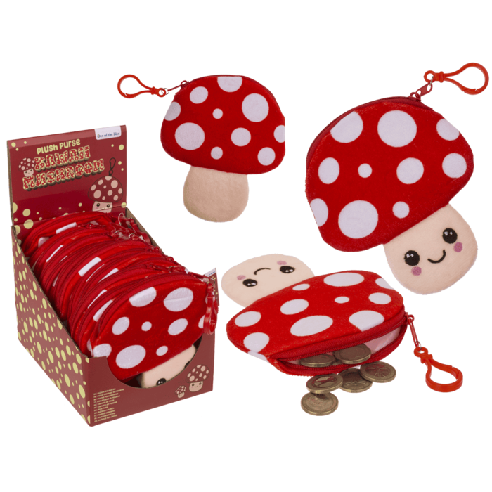 Plüsch-Geldbörse, Kawaii Pilz,