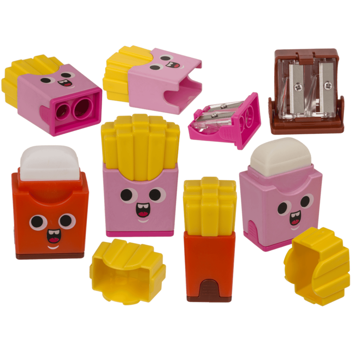 "Radiergummi und Doppelanspitzer, ""Pommes"""