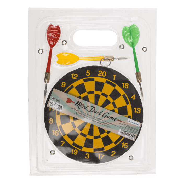 Mini-Dartspiel mit 3 Darts, D: 15 cm,
