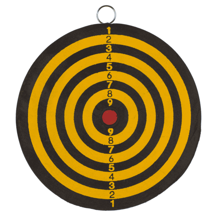 Mini-Dartspiel mit 3 Darts, D: 15 cm,