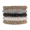 Textil-Haarband/Armband mit Kunststoffperlen,