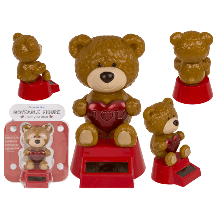 Bewegliche Figur, Love you-Bär ,mit Solarzelle,