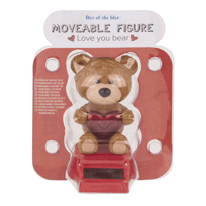 Bewegliche Figur, Love you-Bär ,mit Solarzelle,
