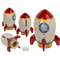 Spardose, Rakete, 12,5 x 7 cm, aus Steingut,