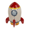Spardose, Rakete, 12,5 x 7 cm, aus Steingut,