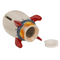Spardose, Rakete, 12,5 x 7 cm, aus Steingut,