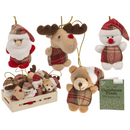 Weihnachts-Plüsch mit Aufhängeband, 8 cm,