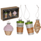 Glas-Baumschmuck, Kaffee, 3er Set, Kaffee (3,5