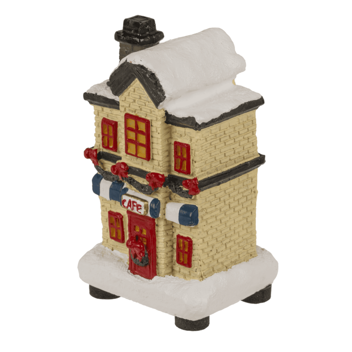 Beleuchtetes Weihnachtshäuschen, 6,5 x 8 cm,