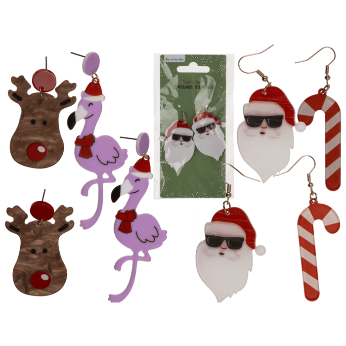 Ohrringe, Funny X-Mas, aus Acryl,