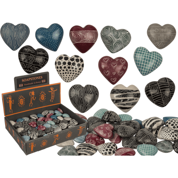 Specksteine, Hearts, mit Gravur,