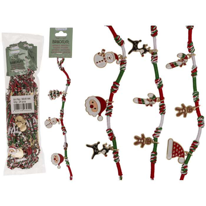 Textil-Armband, X-Mas Charms,