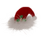 Plüsch-Haarclip, Weihnachtsmütze,