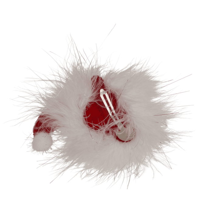 Plüsch-Haarclip, Weihnachtsmütze,