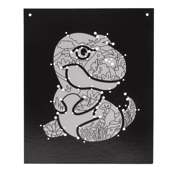 Dinosaurier Neon-Wandbild,