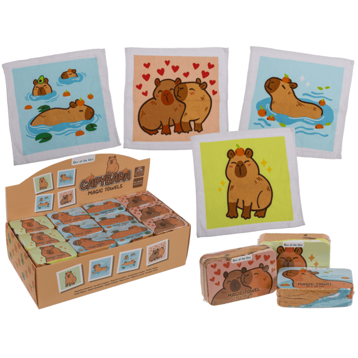 Magisches Baumwollhandtuch, Capybara,