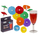 Glasmarker, Cocktailschirm, aus Silikon,