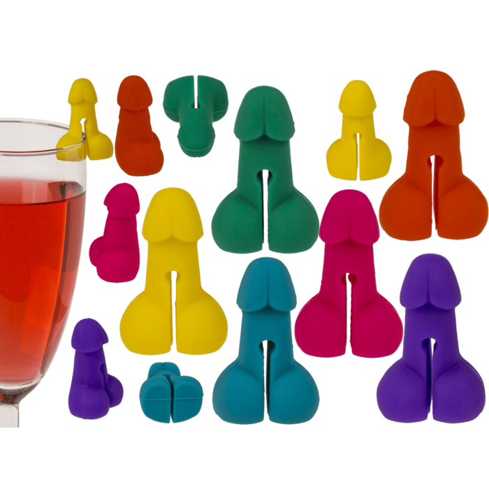 Glasmarker, Penis,  aus Silikon,