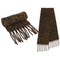 Flauschiger Schal mit Fransen, Leopard,