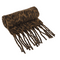 Flauschiger Schal mit Fransen, Leopard,