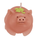Kerze, Schweinchen mit Kleeblatt,