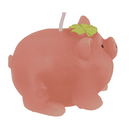 Kerze, Schweinchen mit Kleeblatt,