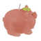 Kerze, Schweinchen mit Kleeblatt,