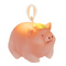 Kerze, Schweinchen mit Kleeblatt,