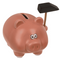 Spardose, Comic Schwein mit Hammer, 11 x 9 cm,