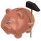 Spardose, Comic Schwein mit Hammer, 11 x 9 cm,