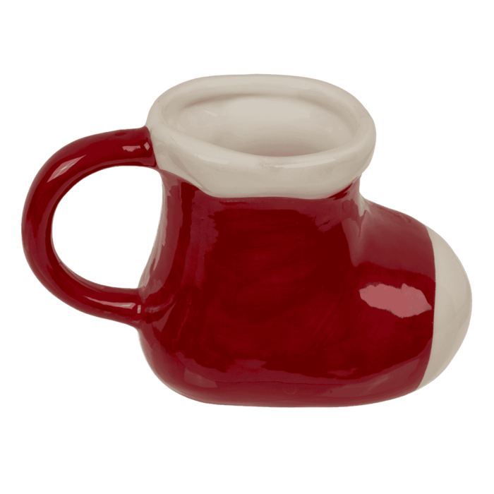 Becher, Schneestiefel, 14 x 9 cm,