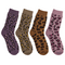 Damen-Stricksocken, Leopard,