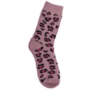 Damen-Stricksocken, Leopard,